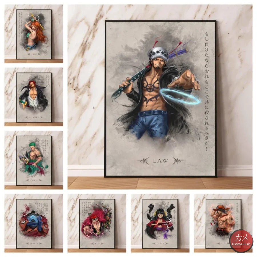 One Piece - Poster Artistici Effetto Inchiostro