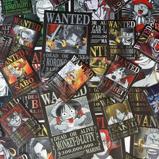 One Piece - Poster Wanted Dead Or Alive Aestethic Multicolor Design
