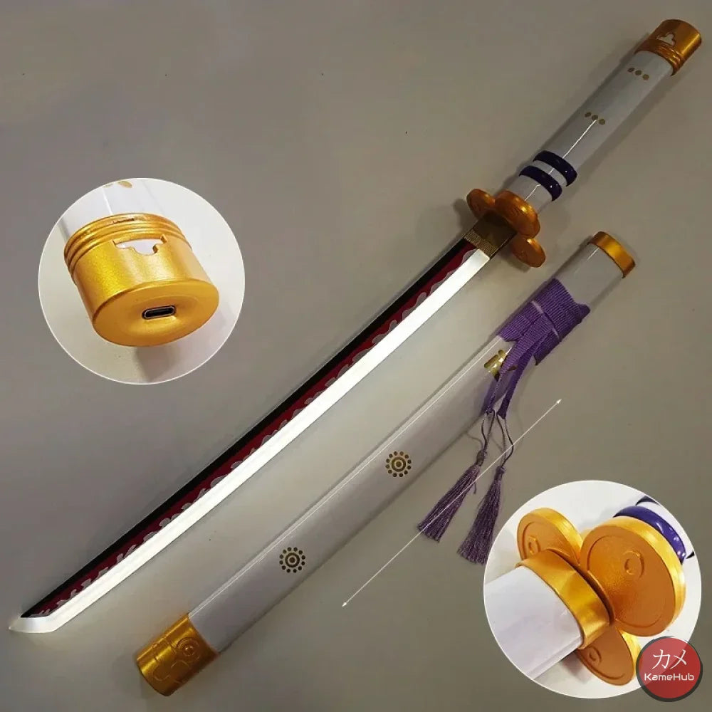 One Piece - Roronoa Zoro Katane in Bamboo con Luce Led - Amenohabakiri / 40inch 104cm - Katane & Spade