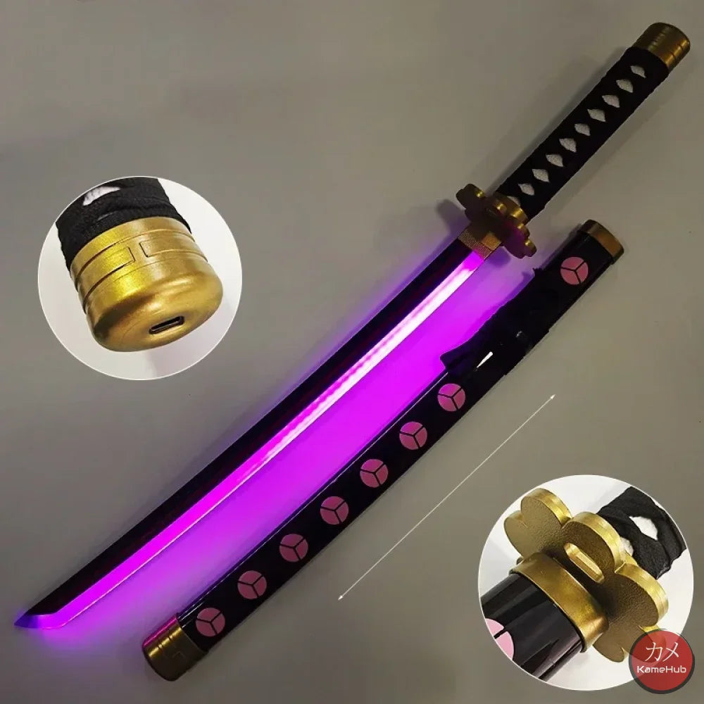 One Piece - Roronoa Zoro Katane in Bamboo con Luce Led - Shusui / 40inch 104cm - Katane & Spade