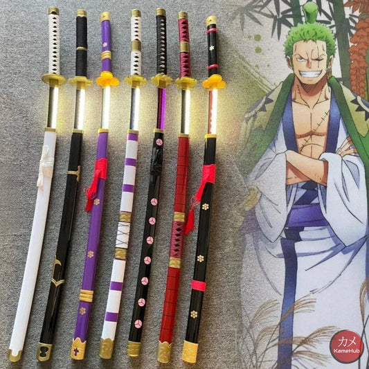 One Piece - Roronoa Zoro Katane in Bamboo con Luce Led - Katane & Spade