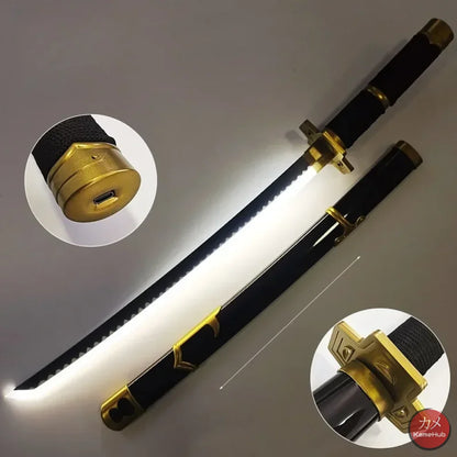 One Piece - Roronoa Zoro Katane in Bamboo con Luce Led - Yubashiri / 40inch 104cm - Katane & Spade
