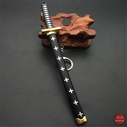 One Piece - Roronoa Zoro Mini Katana Portachiavi / Ornamentale Lamento Spettrale Trafalgar Law