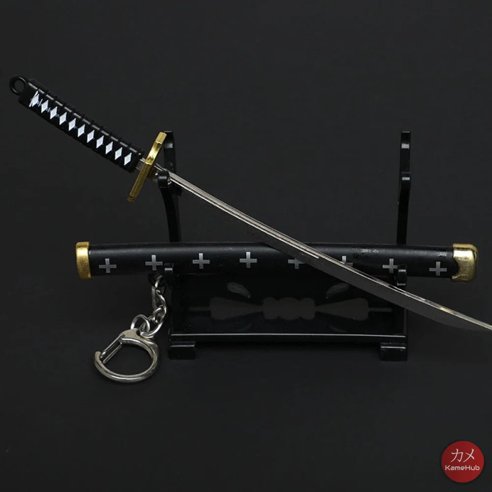 One Piece - Roronoa Zoro Mini Katana Portachiavi / Ornamentale Lamento Spettrale Trafalgar Law Con
