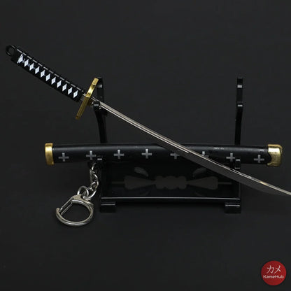 One Piece - Roronoa Zoro Mini Katana Portachiavi / Ornamentale Lamento Spettrale Trafalgar Law Con