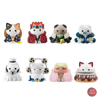 One Piece - Set 8 Pz Mini Action Figure Neko Gatto Kawaii