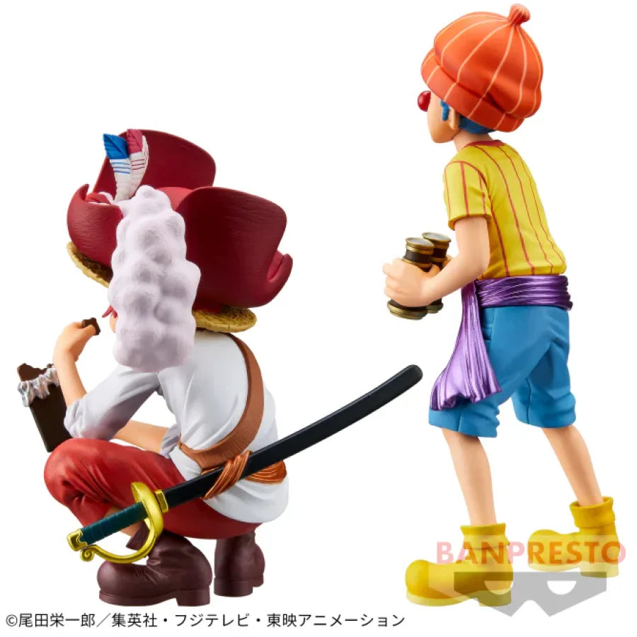 One Piece - Shanks Il Rosso E Bagy / Buggy Clown Action Figure Bandai Banpresto Dxf