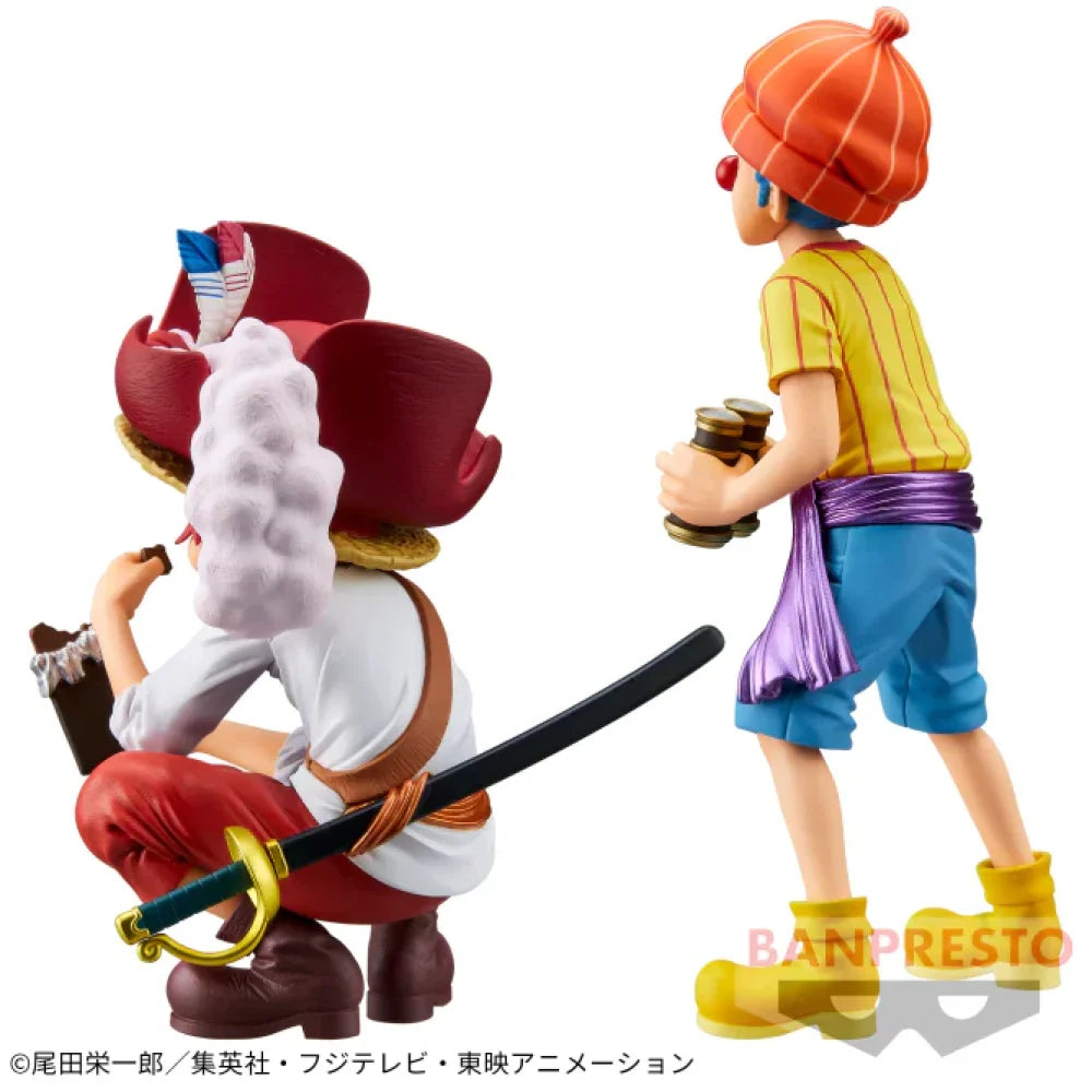 One Piece - Shanks Il Rosso E Bagy / Buggy Clown Action Figure Bandai Banpresto Dxf