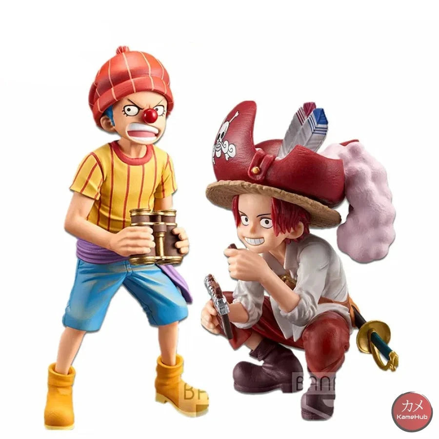 One Piece - Shanks Il Rosso E Bagy / Buggy Clown Action Figure Bandai Banpresto Dxf