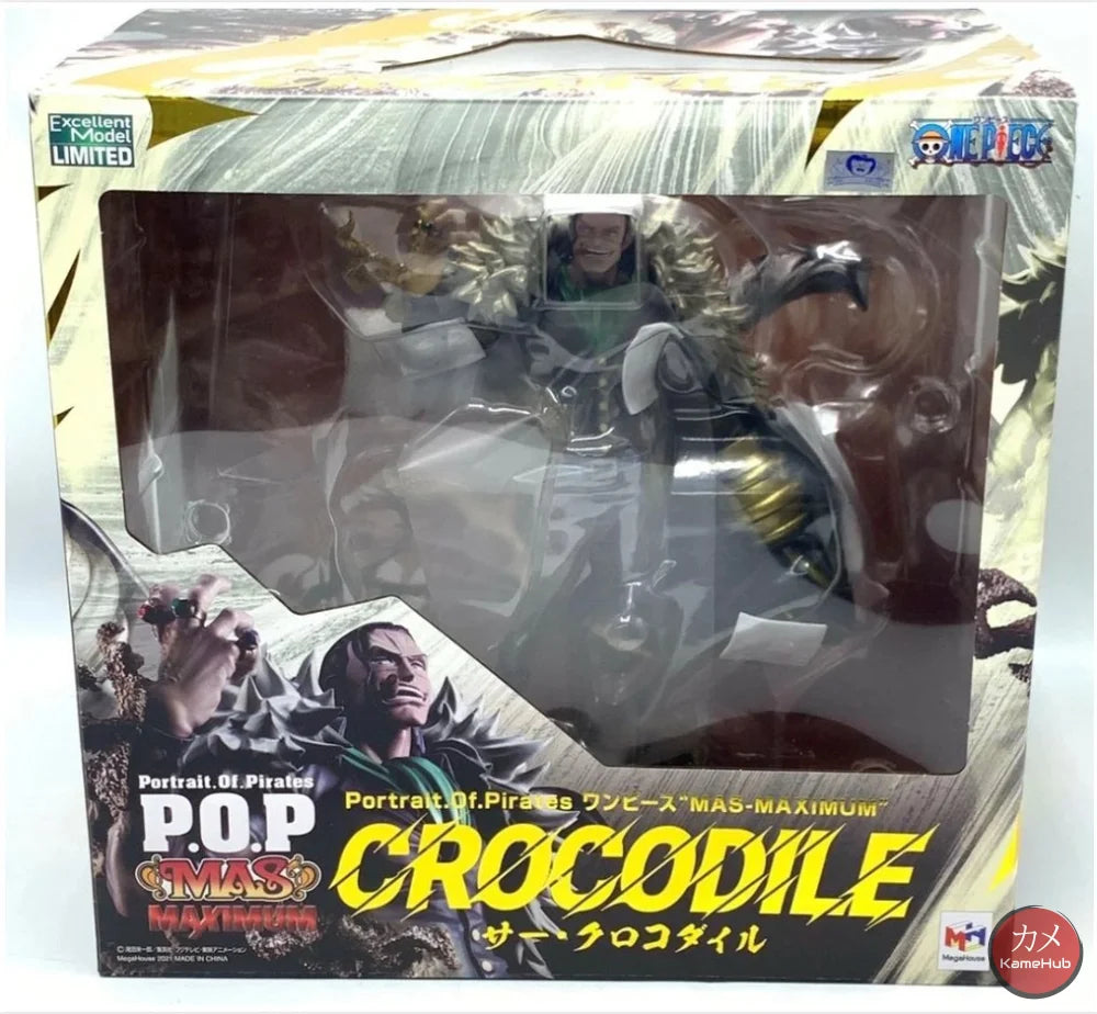 One Piece - Sir Crocodile Action Figure Megahouse P.o.p Mas Maximum 26.5Cm