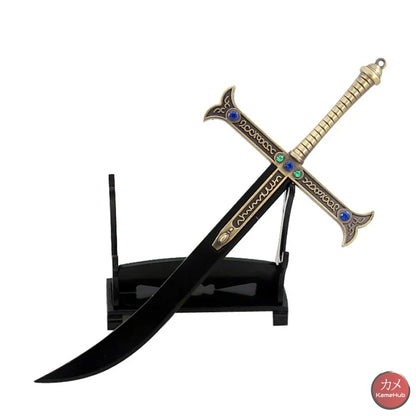 One Piece - Spada Yoru Di Dracule Mihawk Ornamentale In Lega Zinco Katane & Spade