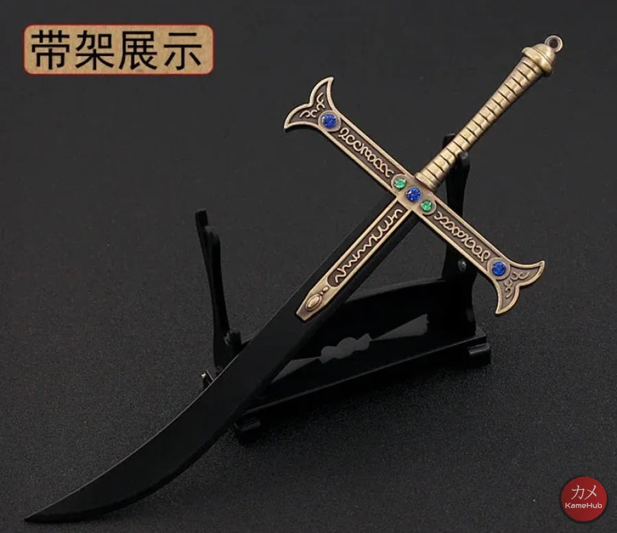 One Piece - Spada Yoru Di Dracule Mihawk Ornamentale In Lega Zinco Katane & Spade