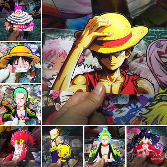 One Piece - Vari Personaggi 3D Sticker Effetto Motion Lenticolare - Accessori