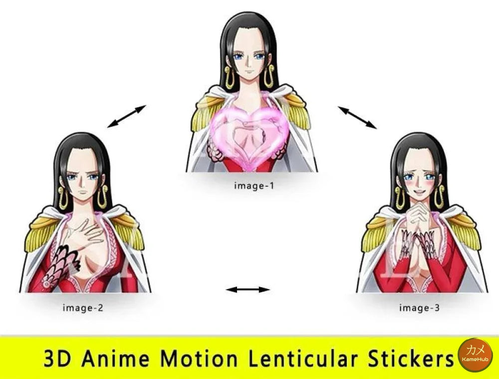 One Piece - Vari Personaggi 3D Sticker Effetto Motion Lenticolare - Boa Hancock 13 - Accessori