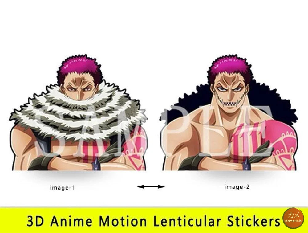 One Piece - Vari Personaggi 3D Sticker Effetto Motion Lenticolare - Charlotte Katakuri 10 - Accessori