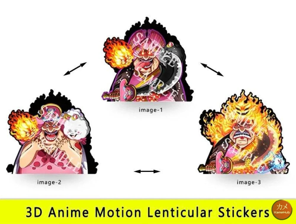 One Piece - Vari Personaggi 3D Sticker Effetto Motion Lenticolare - Charlotte Lin Lin 30 - Accessori