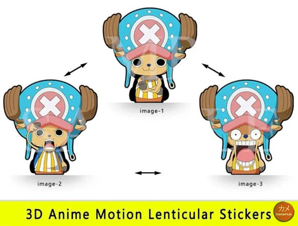 One Piece - Vari Personaggi 3D Sticker Effetto Motion Lenticolare - Chopper 05 - Accessori