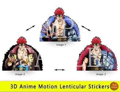 One Piece - Vari Personaggi 3D Sticker Effetto Motion Lenticolare - Eustass Kid 28 - Accessori