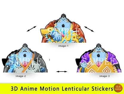 One Piece - Vari Personaggi 3D Sticker Effetto Motion Lenticolare - Jinbe 21 - Accessori