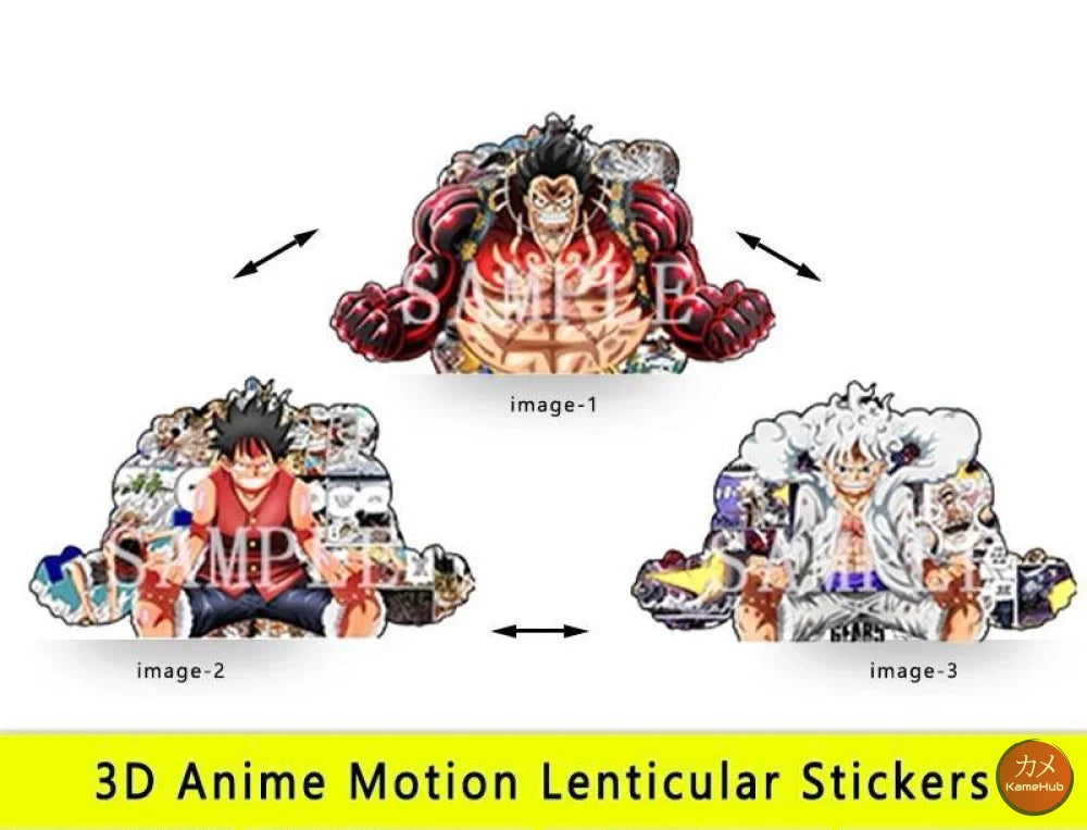 One Piece - Vari Personaggi 3D Sticker Effetto Motion Lenticolare - Luffy 26 - Accessori