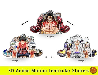 One Piece - Vari Personaggi 3D Sticker Effetto Motion Lenticolare - Luffy 26 - Accessori