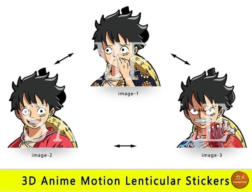 One Piece - Vari Personaggi 3D Sticker Effetto Motion Lenticolare - Luffy 29 - Accessori