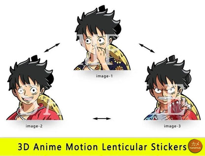 One Piece - Vari Personaggi 3D Sticker Effetto Motion Lenticolare - Luffy 29 - Accessori