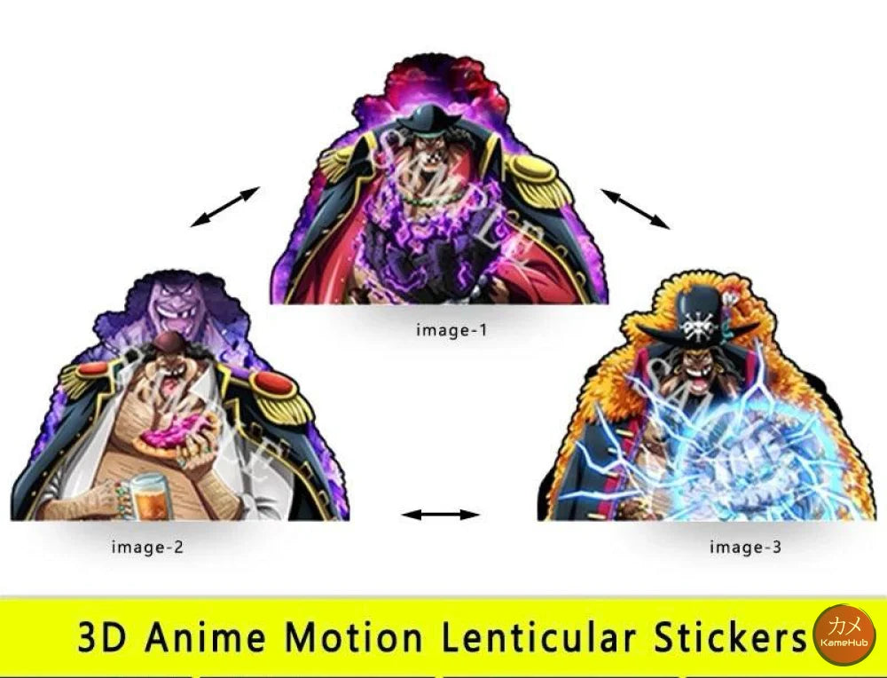 One Piece - Vari Personaggi 3D Sticker Effetto Motion Lenticolare - Marshal D. Teach 24 - Accessori