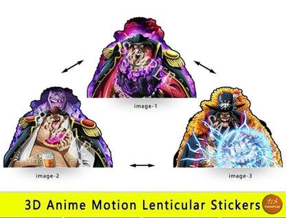 One Piece - Vari Personaggi 3D Sticker Effetto Motion Lenticolare - Marshal D. Teach 24 - Accessori