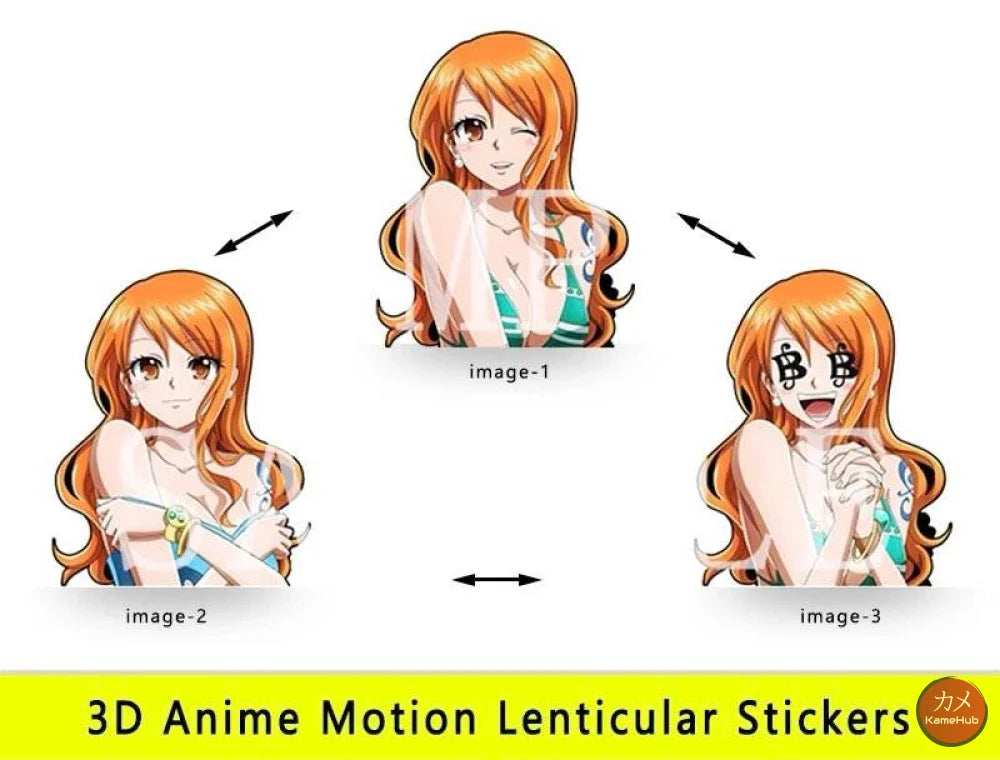 One Piece - Vari Personaggi 3D Sticker Effetto Motion Lenticolare - Nami 22 - Accessori