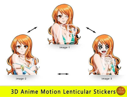 One Piece - Vari Personaggi 3D Sticker Effetto Motion Lenticolare - Nami 22 - Accessori