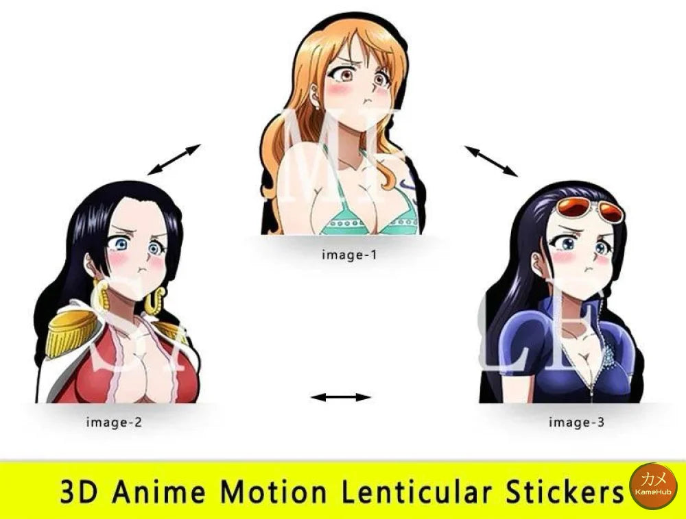 One Piece - Vari Personaggi 3D Sticker Effetto Motion Lenticolare - Nami Robin Hancock 11 - Accessori
