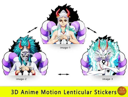 One Piece - Vari Personaggi 3D Sticker Effetto Motion Lenticolare - Yamato 18 - Accessori