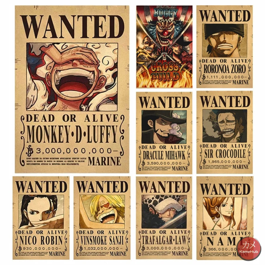 One Piece - Wanted Dead Or Alive Poster