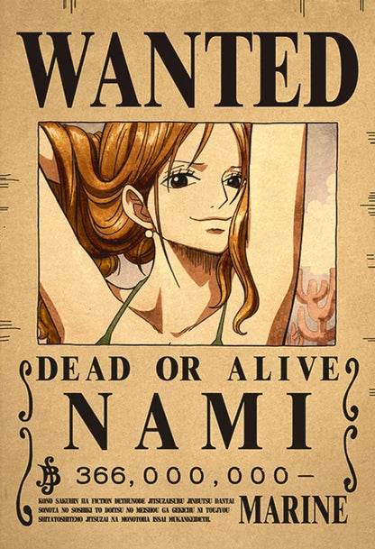 One Piece - Wanted Dead Or Alive Poster