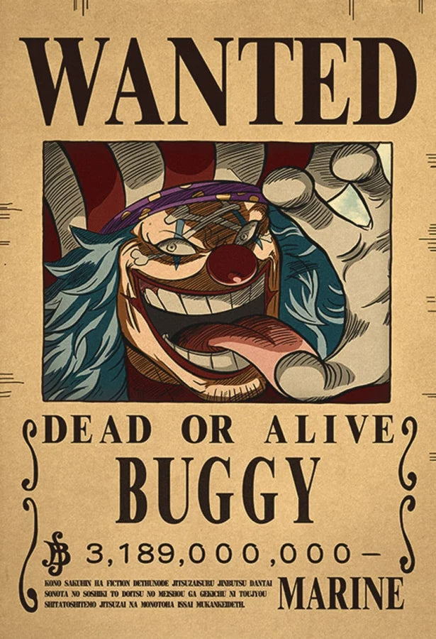 One Piece - Wanted Dead Or Alive Poster