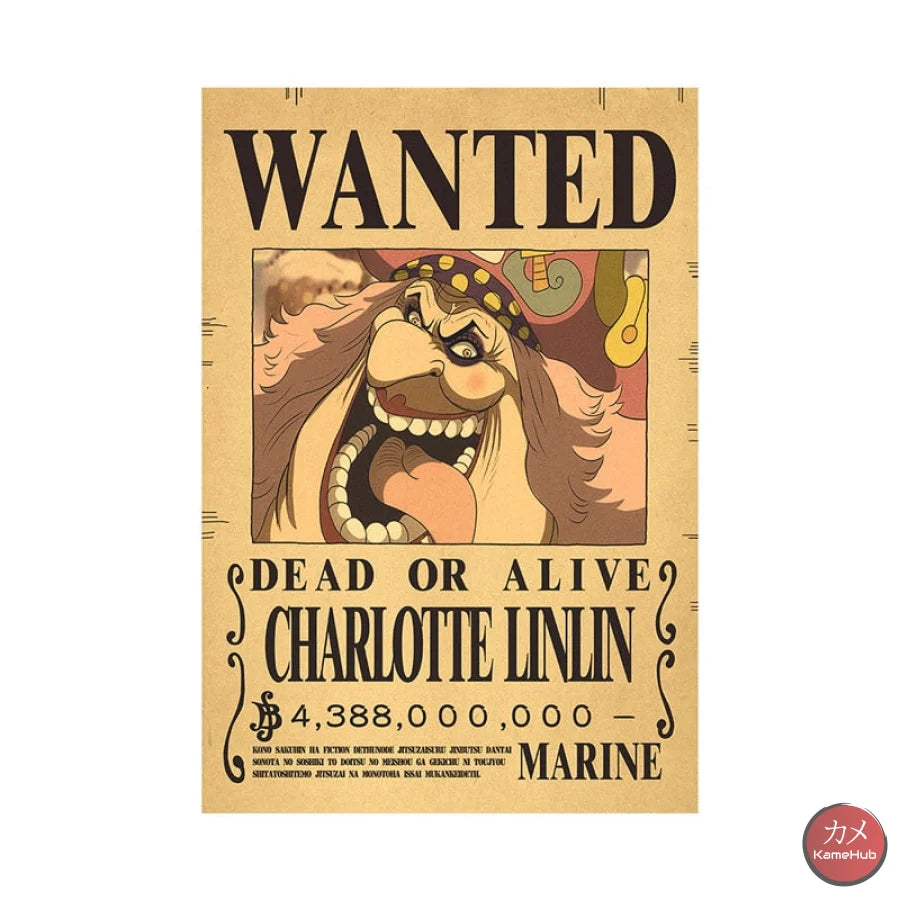 One Piece - Wanted Dead Or Alive Poster Charlotte Linlin