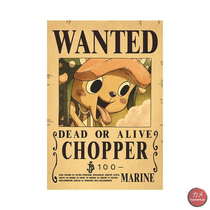 One Piece - Wanted Dead Or Alive Poster Chopper 100
