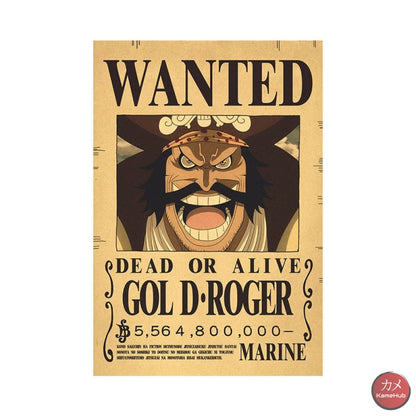 One Piece - Wanted Dead Or Alive Poster Gol D. Roger