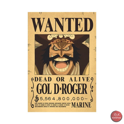 One Piece - Wanted Dead Or Alive Poster Gol D. Roger