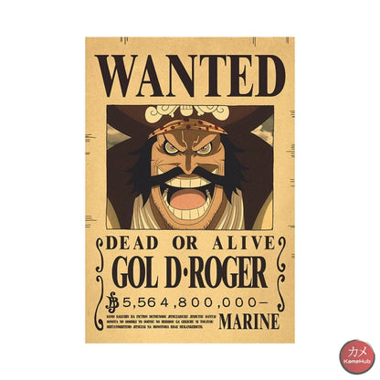 One Piece - Wanted Dead Or Alive Poster Gol D. Roger