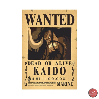 One Piece - Wanted Dead Or Alive Poster Kaido