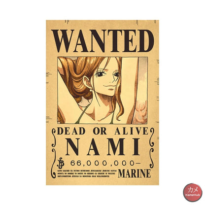 One Piece - Wanted Dead Or Alive Poster Nami 66 Mln