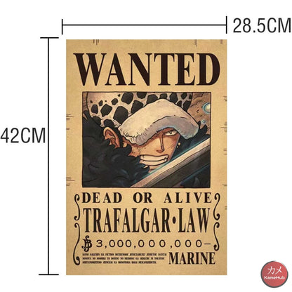 One Piece - Wanted Dead Or Alive Poster Trafalgar Law 3 Mld