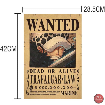 One Piece - Wanted Dead Or Alive Poster Trafalgar Law 3 Mld