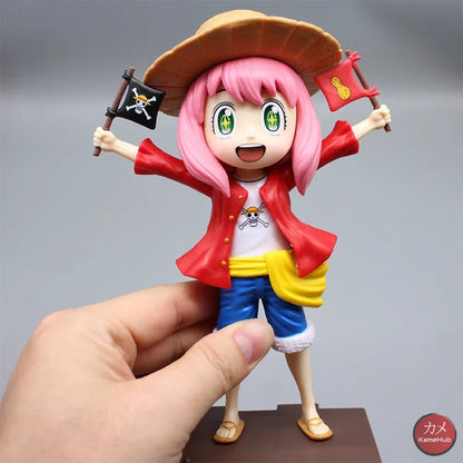 One Piece X Spy X Family - Anya Forger Luffy Cosplay Action Figure