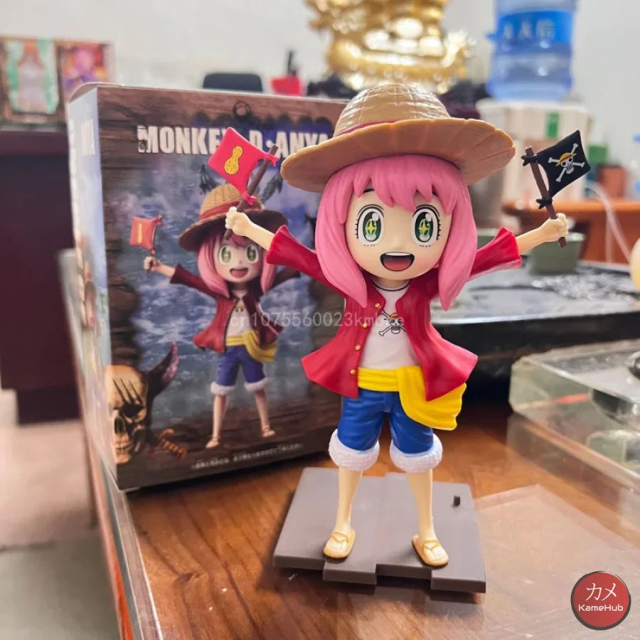 One Piece X Spy X Family - Anya Forger Luffy Cosplay Action Figure