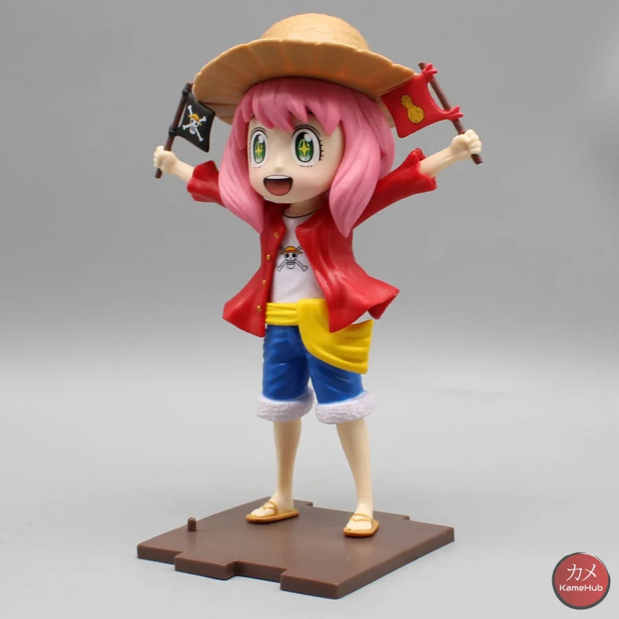 One Piece X Spy X Family - Anya Forger Luffy Cosplay Action Figure