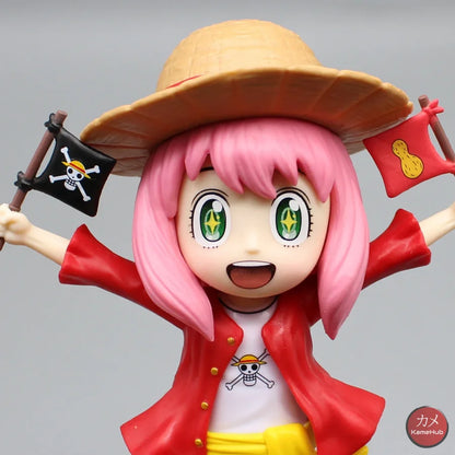 One Piece X Spy X Family - Anya Forger Luffy Cosplay Action Figure