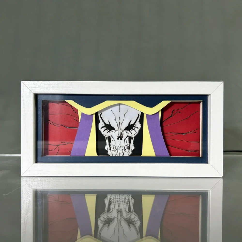 Overlord - Albedo e Ainz Ooal Gown Light Box 3D con Luce Led Gadget